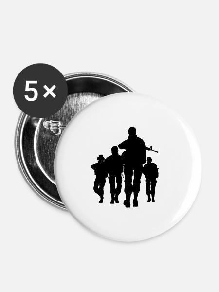 elite - Buttons klein 25 mm (5er Pack) - Weiß
