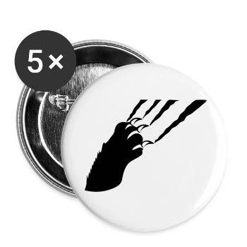 krallen - Buttons klein 25 mm (5er Pack) - Weiß - Vorne