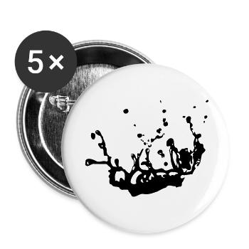 Wassertropfen - Buttons klein 25 mm (5er Pack) - Weiß - Vorne
