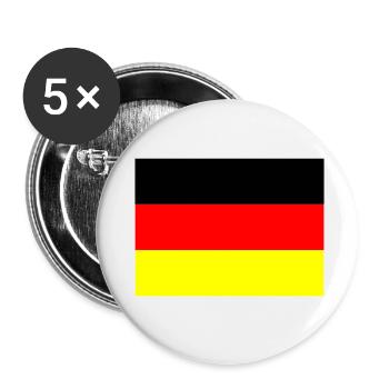 germany - Buttons klein 25 mm (5er Pack) - Weiß - Vorne