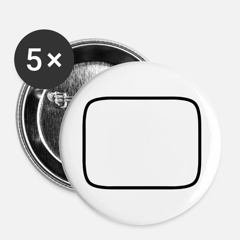 tv_schirm - Buttons small 1''/25 mm (5-pack) - white