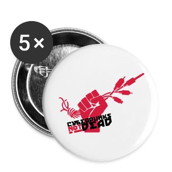 Cyber Punks not dead - Buttons small 1''/25 mm (5-pack) - white - Front