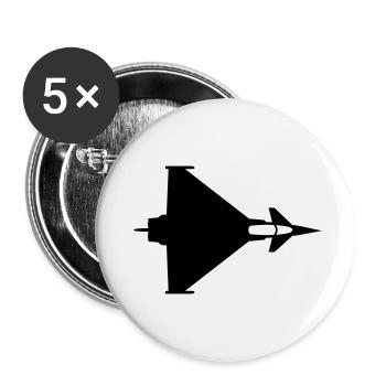 eurofighter_oben - Buttons klein 25 mm (5er Pack) - Weiß - Vorne