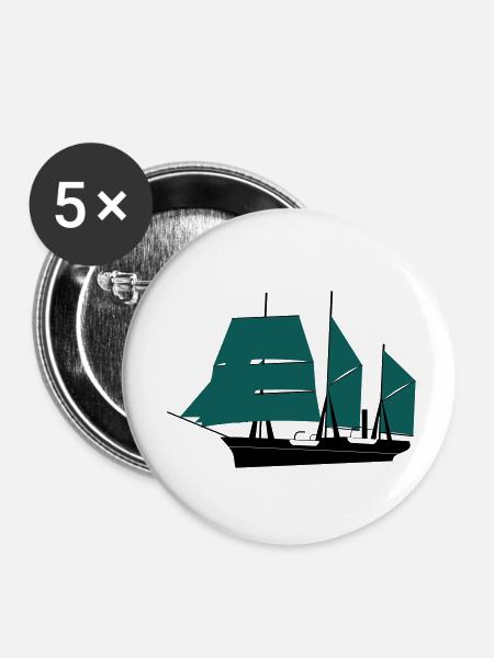 Endurance - Buttons klein 25 mm (5er Pack) - Weiß