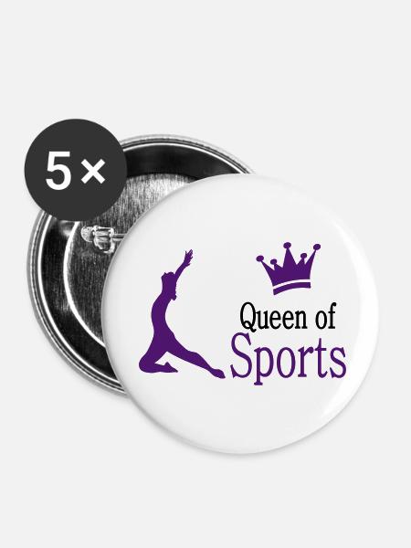 sport - Buttons klein 25 mm (5er Pack) - Weiß