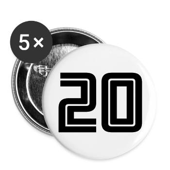 20 - Buttons small 1''/25 mm (5-pack) - white - Front