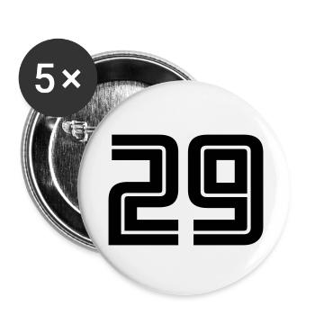 29 - Buttons klein 25 mm (5er Pack) - Weiß - Vorne