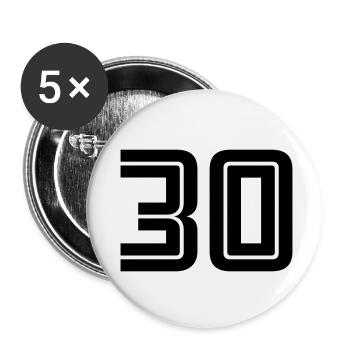 30 - Buttons small 1''/25 mm (5-pack) - white - Front