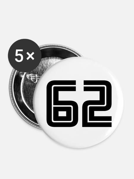 62 - Buttons klein 25 mm (5er Pack) - Weiß