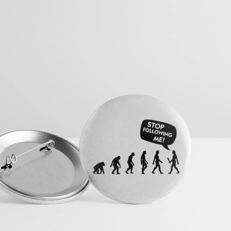 Die Evolution eines Stalkers Buttons klein 25 mm (5er Pack)