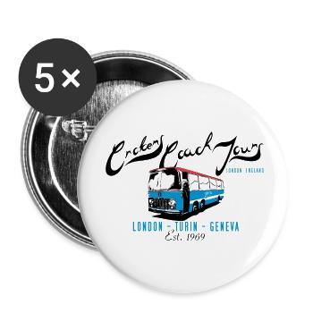 Vintage Movie TShirt - Buttons small 1''/25 mm (5-pack) - white - Front