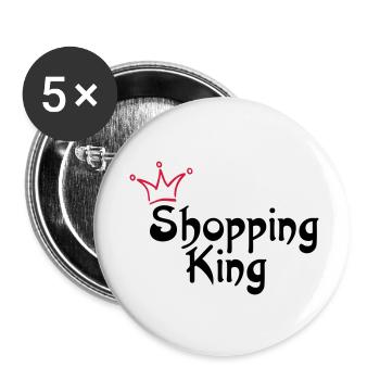 SHOPPING KING - Buttons small 1''/25 mm (5-pack) - white - Front