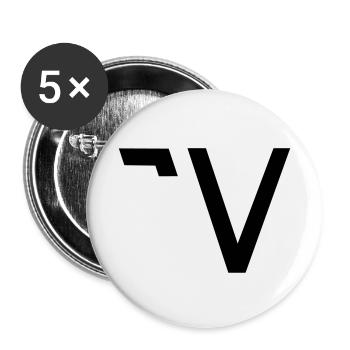 Vaurien-svg - Buttons klein 25 mm (5er Pack) - Weiß - Vorne