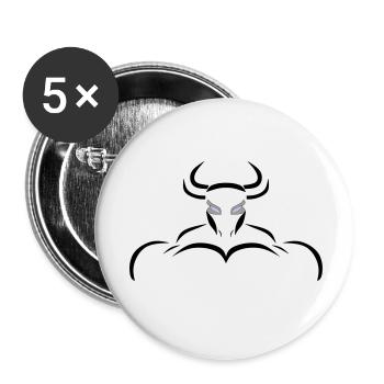 Alpha-Taurus - Buttons klein 25 mm (5er Pack) - Weiß - Vorne
