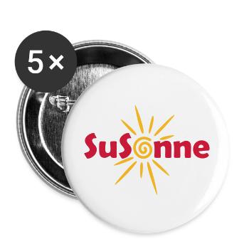 SuSonne - Buttons klein 25 mm (5er Pack) - Weiß - Vorne