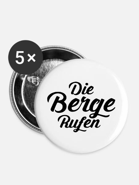 Die Berge - Buttons klein 25 mm (5er Pack) - Weiß