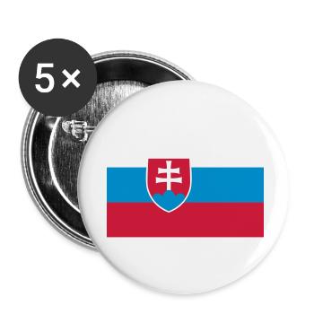 slovakia flag - Buttons klein 25 mm (5er Pack) - Weiß - Vorne