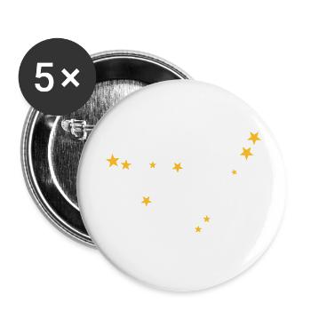 Capricorn constellation - Buttons small 1''/25 mm (5-pack) - white - Front