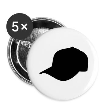 casquette - Lot de 5 petits badges (25 mm) - blanc - Devant