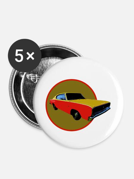 Klassiker - Buttons klein 25 mm (5er Pack) - Weiß
