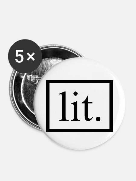lit - Buttons klein 25 mm (5er Pack) - Weiß