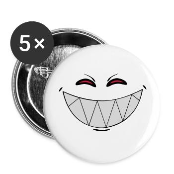 Smiling Demon - Buttons small 1''/25 mm (5-pack) - white - Front