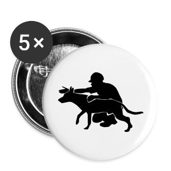 Rettungshund_cb2 - Lot de 5 petits badges (25 mm) - blanc - Devant
