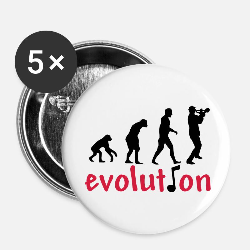 trumpet - Buttons small 1''/25 mm (5-pack) - white