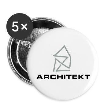 Architect Nicholas House - Buttons small 1''/25 mm (5-pack) - white - Front