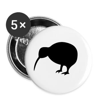 fruits kiwi fruit Fruechte végétarien légume fruit - Lot de 5 petits badges (25 mm) - blanc - Devant