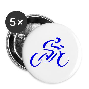bicycle mountain bike cyclist mountain bike - Buttons small 1''/25 mm (5-pack) - white - Front
