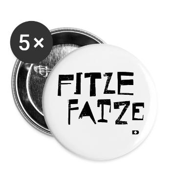 A-039 Fitze Fatze - Buttons klein 25 mm (5er Pack) - Weiß - Vorne