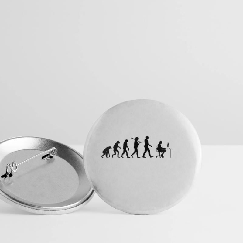 Programmer T-Shirt · Evolution · Computer Science Buttons small 1''/25 mm (5-pack)