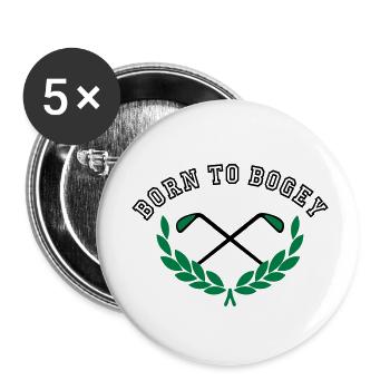 2541614 10979790 golf - Lot de 5 petits badges (25 mm) - blanc - Devant