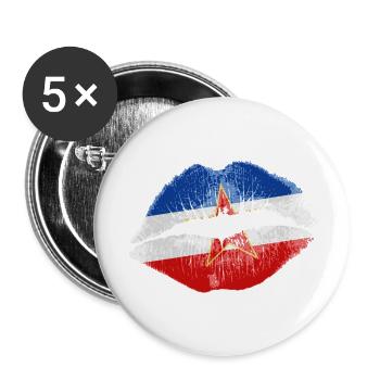 Kiss (Yugoslavia) - Buttons small 1''/25 mm (5-pack) - white - Front