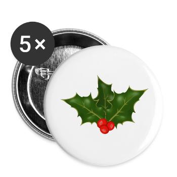 Holly - Buttons klein 25 mm (5er Pack) - Weiß - Vorne