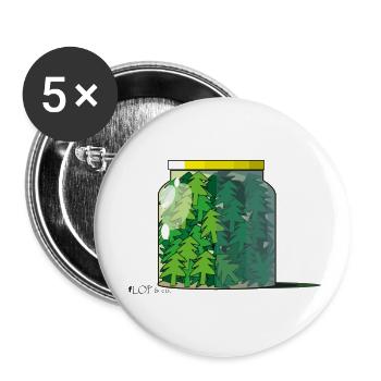 tannenglas - Buttons klein 25 mm (5er Pack) - Weiß - Vorne