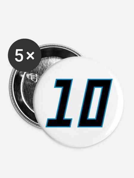 number_10 - Buttons klein 25 mm (5er Pack) - Weiß