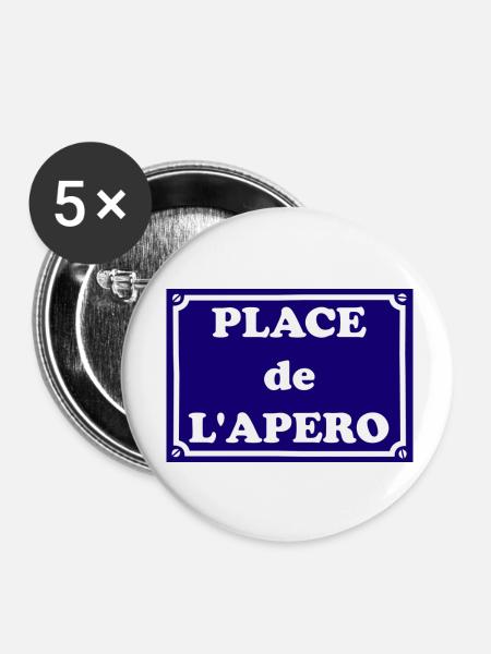 Platte anstelle der Aperitif - Buttons klein 25 mm (5er Pack) - Weiß