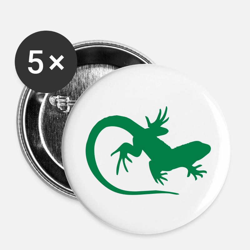 lizard - Buttons small 1''/25 mm (5-pack) - white