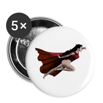 women of steel by CustomStyle - Buttons small 1''/25 mm (5-pack) - white - Front