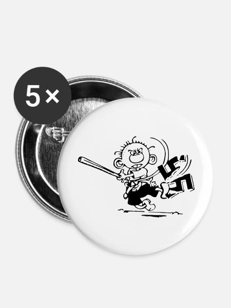 Antifa - Buttons klein 25 mm (5er Pack) - Weiß