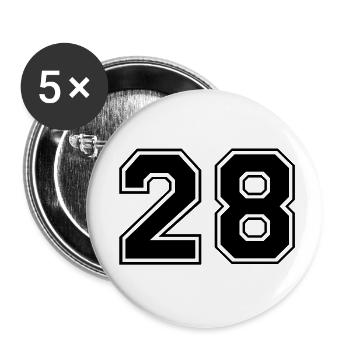28 - Buttons small 1''/25 mm (5-pack) - white - Front