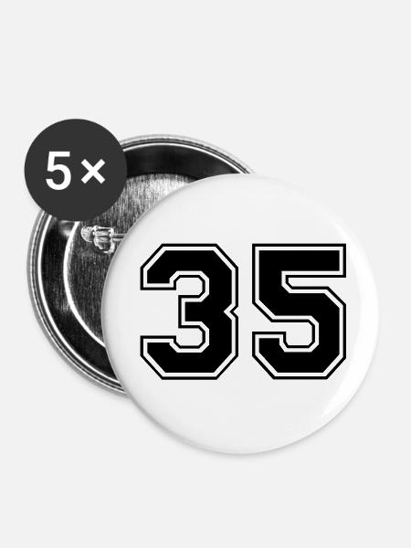 35 - Buttons klein 25 mm (5er Pack) - Weiß