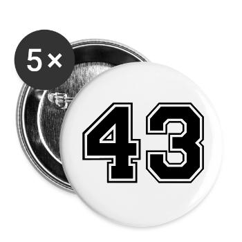 43 - Buttons small 1''/25 mm (5-pack) - white - Front