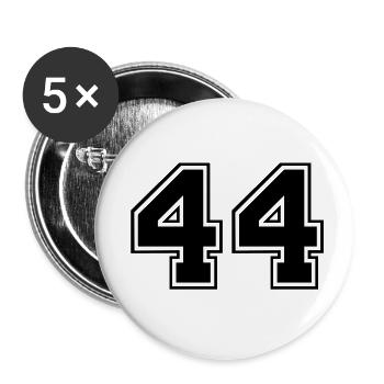 44 - Buttons small 1''/25 mm (5-pack) - white - Front