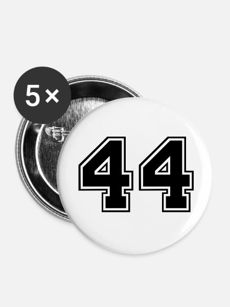 44 - Buttons klein 25 mm (5er Pack) - Weiß