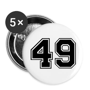 49 - Buttons klein 25 mm (5er Pack) - Weiß - Vorne