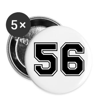 56 - Buttons small 1''/25 mm (5-pack) - white - Front