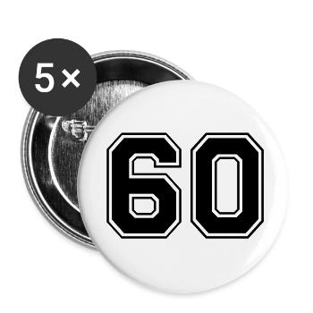 60 - Buttons small 1''/25 mm (5-pack) - white - Front